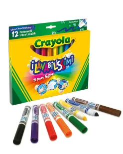CRAYOLA 12 colori fibra lavabilissimi><noscript><img width=