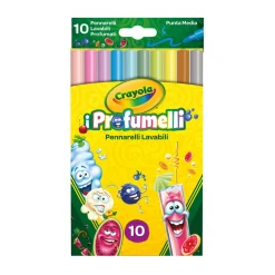 CRAYOLA 10 pennarelli lavabili profumati punta media i profumelli> Cancelleria E Accessori