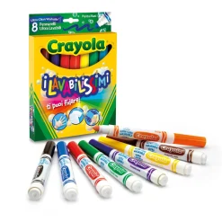 CRAYOLA 8 pennarelli maxi punta i lavabilissimi> Cancelleria E Accessori