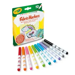 CRAYOLA 10 pennarelli per tessuto> Cancelleria E Accessori