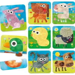 HEADU 8 progressive puzzle the farm – puzzle educativi grandi pezzi per bambini 2+><noscript><img width=