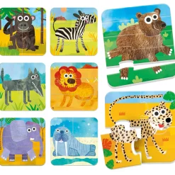 HEADU 8 progressive puzzles wild – grandi pezzi per i più piccoli –  24m+ –> Primi Apprendimenti