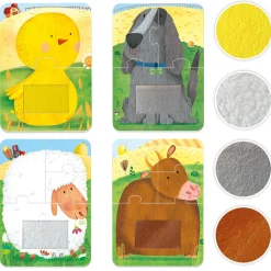 HEADU 4 tactile puzzle farm – tocca e ricomponi! 4 puzzle progressivi con texture tattili. memoria, forme e colori><noscript><img width=