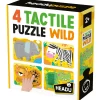 HEADU 4 tactile puzzle wild – puzzle tattile con texture degli animali – 24m+ –> Primi Apprendimenti