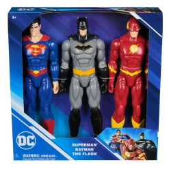 DC COMICS Action figure 30 cm: superman, batman e the flash – confezione da 3 per collezionisti> Action Figures