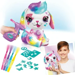 ROCCO GIOCATTOLI Airbrush plush – peluche cagnolino – libera la fantasia> Kit Artistici E Pittura