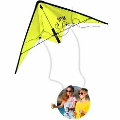 SUN&SPORT Aquilone colorato in nylon ripstop di 55×57 cm con struttura in fibra di vetro e 25 m di corda – facile apertura pop-up – disponibile in diverse varianti><noscript><img width=