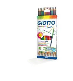 GIOTTO Ast. pastelli stilnovo bicolor 12 pz> Cancelleria E Accessori