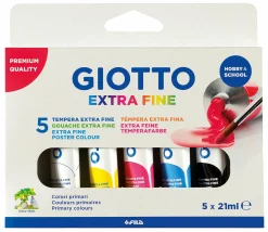 GIOTTO Astuccio tempere colori primari 5 x 12 ml> Cancelleria E Accessori