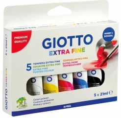 GIOTTO Astuccio tempere colori primari 5 x 12 ml> Cancelleria E Accessori