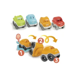 BABY CLEMENTONI – fun eco tumble cars – display assortito, 1 macchinina prima infanzia><noscript><img width=