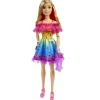 Barbie Bambola alta 71 cm con abito arcobaleno e accessori moda> Bambolotti