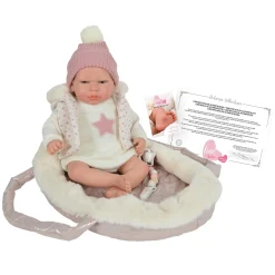 LOVE BEBE' PREMIUM Bambola reborn rosa 40 cm  – love bebé> Bambolotti