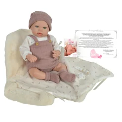 LOVE BEBE' PREMIUM Bambola reborn rosa 45 cm  – love bebé> Bambolotti