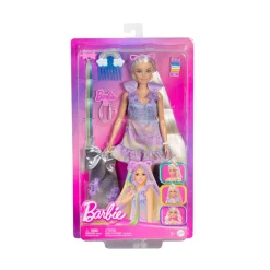 Barbie – bambola fun & fancy, con lunghissimi capelli biondi ed extension, abito metalizzato color argento><noscript><img width=