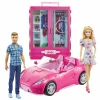 Barbie – bambole & ken con vestiti alla moda, include armadio con maniglia e veicolo con ruote girevoli e cinture di sicurezza; giocattolo per bambini 3+ anni> Camper E Veicoli Per Bambole