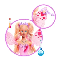Barbie – fata con bacchetta stellata, bambola a tema fantasy con capelli bondi, ali e outfit cambia colore><noscript><img width=