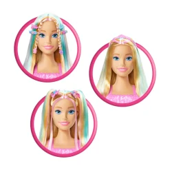 Barbie – testa pettinabile deluxe, capelli biondi con oltre 20 accessori per acconciature><noscript><img width=