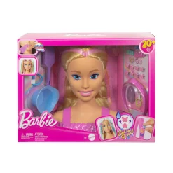 Barbie – testa pettinabile deluxe, capelli biondi con oltre 20 accessori per acconciature><noscript><img width=