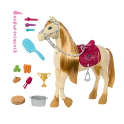 Barbie – tornado, cavallo interattivo con luci, musica e accessori, balla e nitrisce> Fashion Dolls