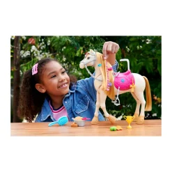 Barbie – tornado, cavallo interattivo con luci, musica e accessori, balla e nitrisce> Fashion Dolls