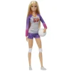 Barbie carriere – pallavolista, bambola snodata con divisa sportiva, palla e accessori inclusi> Fashion Dolls