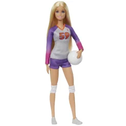 Barbie carriere – pallavolista, bambola snodata con divisa sportiva, palla e accessori inclusi> Fashion Dolls