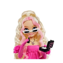 Barbie dream besties – “malibu”, bambola bionda alla moda con 11 accessori a tema capelli e make-up inclusi><noscript><img width=