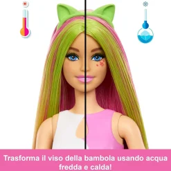 Barbie pop reveal serie frullati – bambola assortita con cerchietto e cucciolo incluso + 8 accessori a sorpresa><noscript><img width=