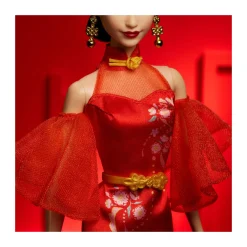 Barbie signature – capodanno lunare cinese 2025, bambola da collezione con abito qipao e accessori dorati><noscript><img width=