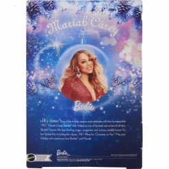 Barbie signature – mariah carey, bambola da collezione per celebrare il natale, con scintillante abito rosso e accessori argentati><noscript><img width=