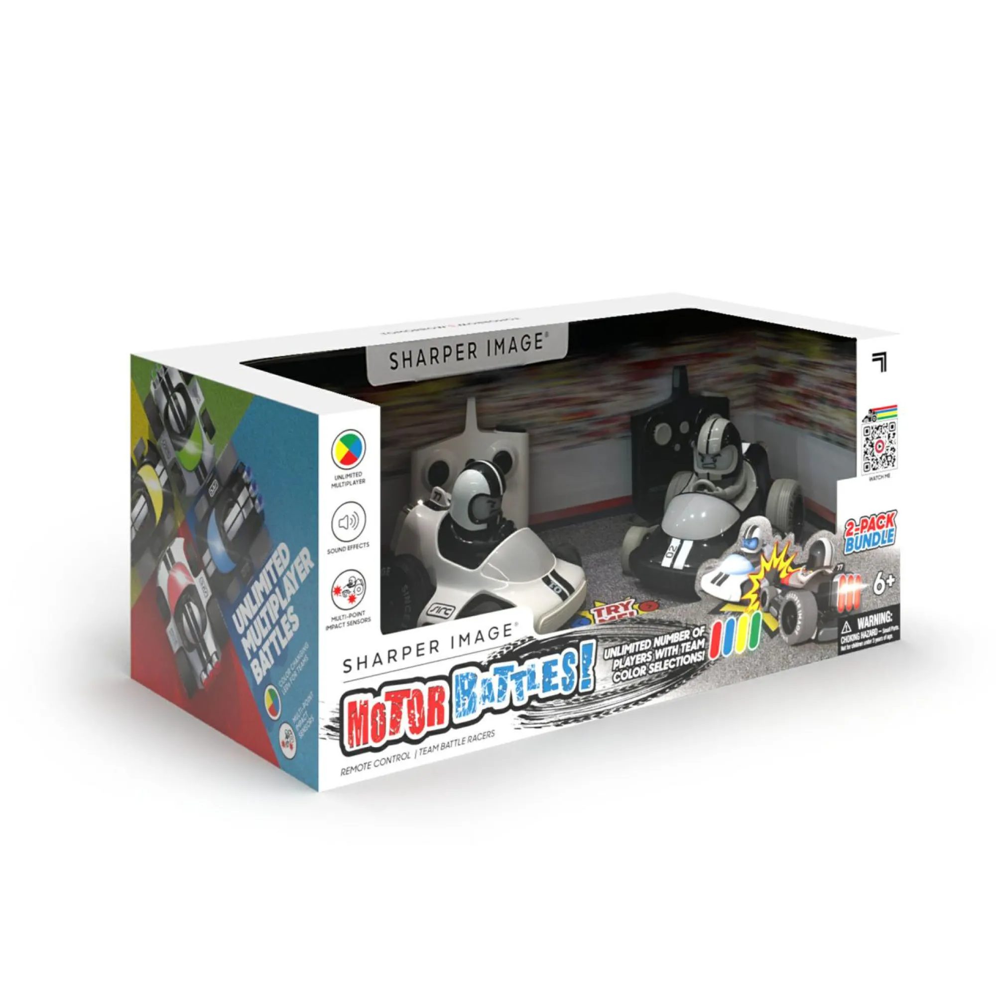 Sharper Image Battaglie rc  team battle racers – auto radiocomandate con luci led, controllo a lungo raggio, e azione multiplayer> Macchinine Telecomandate