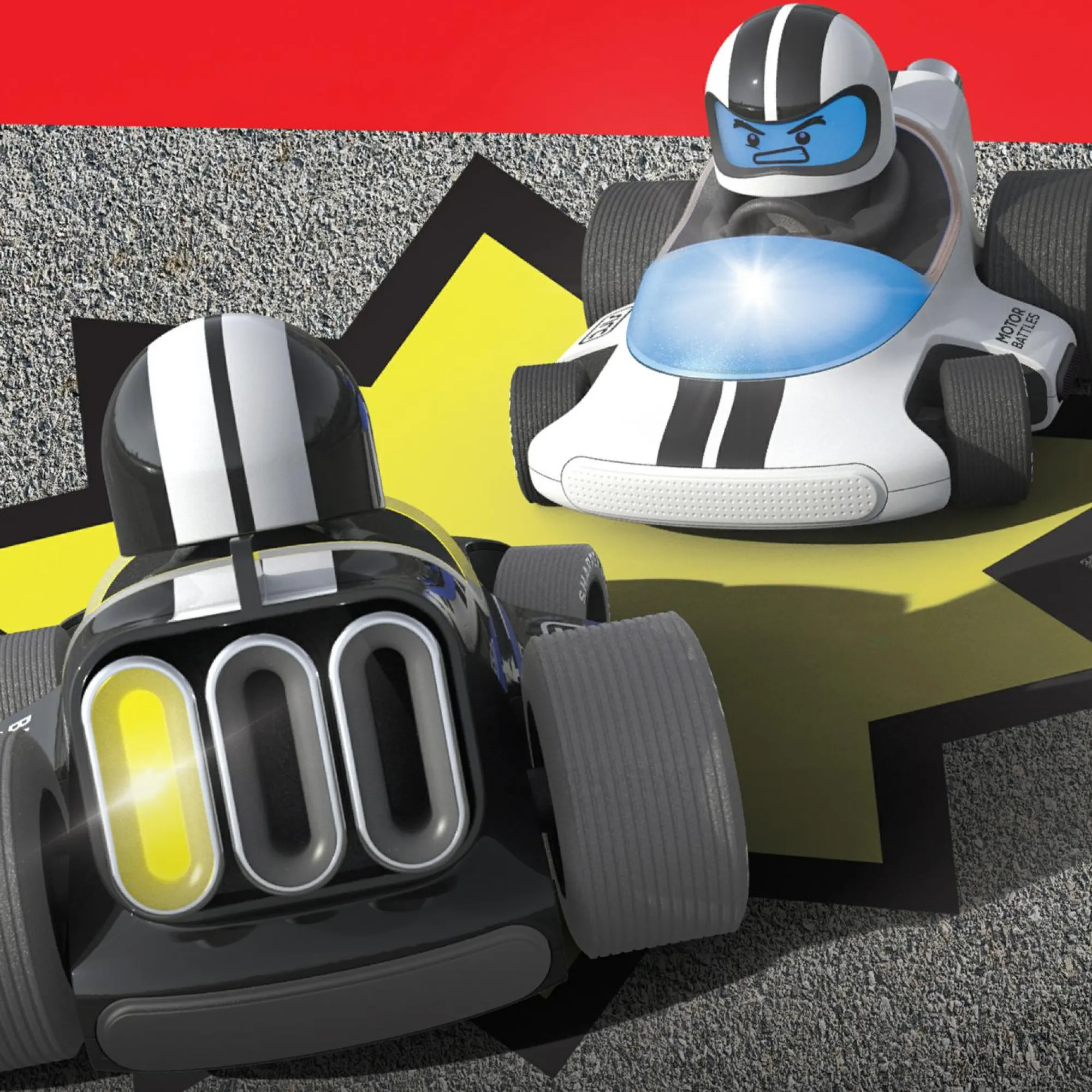 Sharper Image Battaglie rc  team battle racers – auto radiocomandate con luci led, controllo a lungo raggio, e azione multiplayer> Macchinine Telecomandate