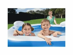 Bestway piscina family pentagono 213x206x69 cm con due sedute, due poggiatesta e due portabicchieri><noscript><img width=