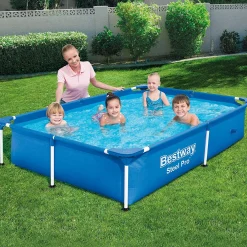 Bestway piscina steel pro frame rettangolare 221x150x43 cm> Piscine Da Giardino