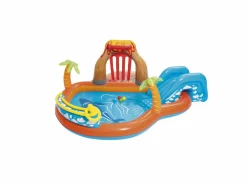 Bestway play center vulcano 265x265x104 cm con fondo gonfiabile, scivolo, spruzzo, gioco con anello e palline><noscript><img width=