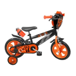 SUN&SPORT Bicicletta 12″ – arancione – freno caliper frontale – borraccia e mascherina frontale incluse – adatta per  bambini dai 3-5 anni> Biciclette Per Bambini