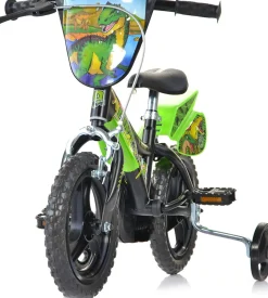 Bicicletta 14 pollici bicicletta dinosauro per bambini con stabilizzatori, mascherina frontale – adatta dai 5 ai 7 anni> Biciclette Per Bambini