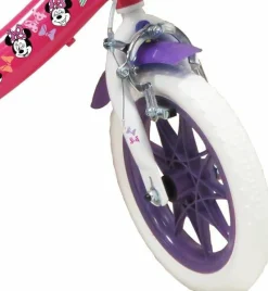 Minnie Bicicletta da 12 pollici di , con stabilizzatori laterali, cestino anteriore personalizzato><noscript><img width=