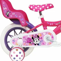 Minnie Bicicletta da 12 pollici di , con stabilizzatori laterali, cestino anteriore personalizzato><noscript><img width=