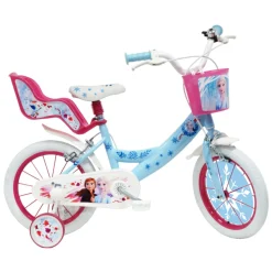 Disney Bicicletta da bambini da 14 pollici con portabambole – cestino e stabilizzatori laterali di frozen> Biciclette Per Bambini