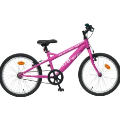 SUN&SPORT Bicicletta fucsia 20 pollici per bambini dai 5 agli 8 anni – sicura, robusta e colorata> Biciclette Per Bambini