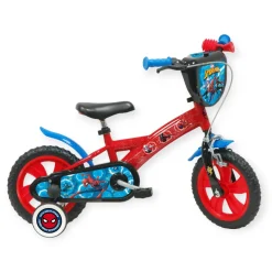 MARVEL Bicicletta in metallo da 12 pollici di spiderman – adatta per bambini di 2-3 anni> Biciclette Per Bambini