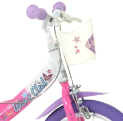 WINX Bicicletta 16” con portabambola, freno e cestino anteriore – adatta per bambini di 6-8 anni><noscript><img width=