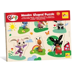 LISCIANI Bing maxi puzzle sagomato in legno – display da 6 con personaggi iconici> Primi Apprendimenti|Puzzle 3D