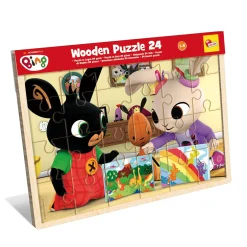 LISCIANI Bing puzzle in legno 24 pezzi – display da 6, apprendimento e divertimento> Primi Apprendimenti|Passeggini Per Bambolotti