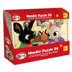 LISCIANI Bing puzzle in legno 24 pezzi – display da 6, apprendimento e divertimento> Primi Apprendimenti|Passeggini Per Bambolotti