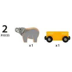 BRIO – vagone con elefante, con attacco magnetico, 3+ anni><noscript><img width=