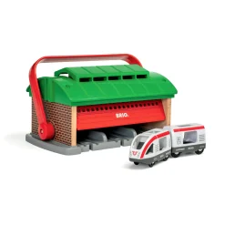 BRIO rimessa treni con maniglia – set 3 pezzi – accessorio per ferrovia> Veicoli In Legno