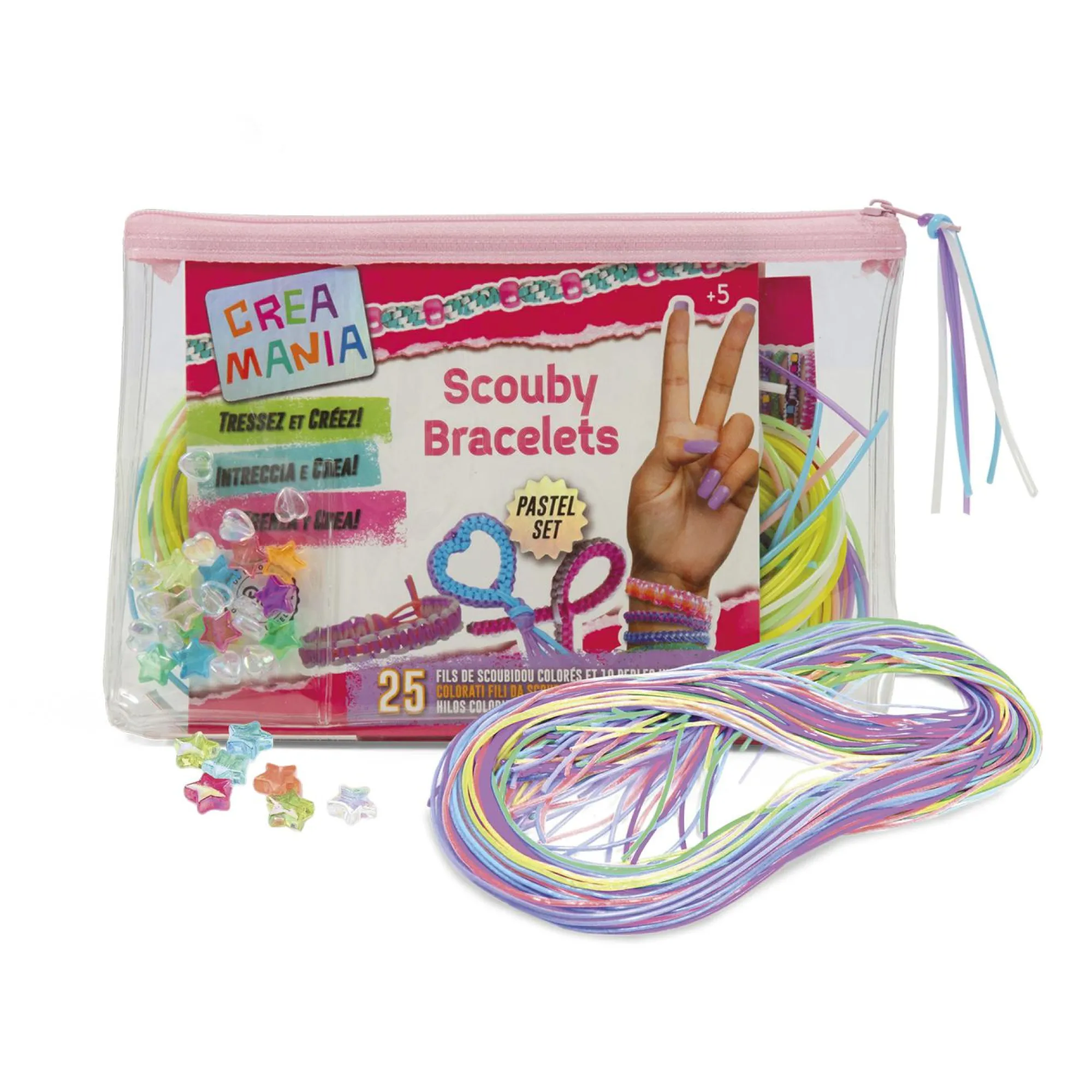 CREAMANIA Bustina assortita con 25 braccialetti scouby – crea mania> Kit Artistici E Pittura